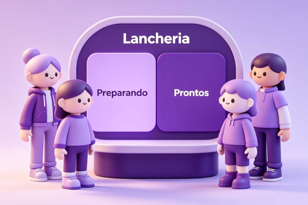 Painel de pedidos do Mini Impressora